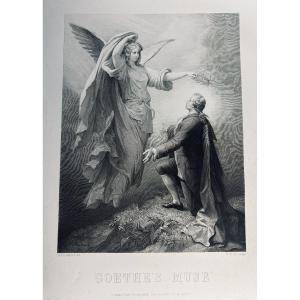 SAINT-VICTOR & KAULBACH - Les femmes de Goethe. Hachette, 1870. cartonnage d'éditeur.