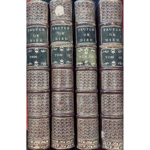 BERRUYER - Histoire du peuple de dieu. Neaulme, & Compagnie, 1755, reliure en maroquin rouge.