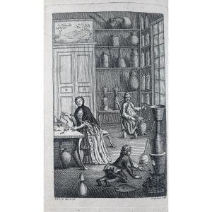 Poncelet (father Polycarpe) - The Chemistry Of Taste And Smell. Published By Le Mercier, 1755, 7 Plates