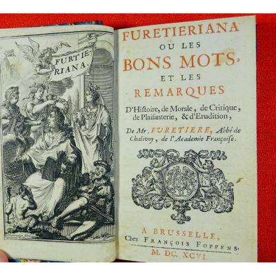 FURETIÈRE (Antoine) - Furetieriana ou les bons mots. 1696.