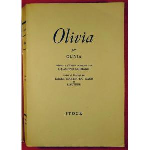 BUSSY (Dorothy) - Olivia. Paris, Stock, 1949. Édition Originale.