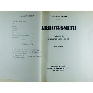 LEWIS (Sinclair) - Arrowsmith. Paris, Firmin-Didot & cie, 1931. Édition originale.