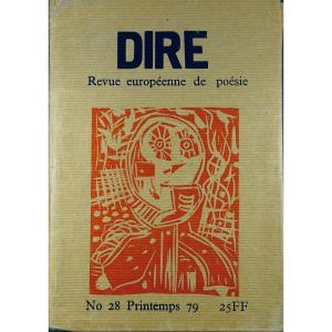 Revue Dire - European Poetry Review N° 28. Typography By Jean Vodaine, 1979.