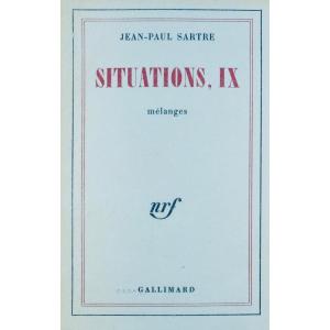 SARTRE (Jean-Paul) - Situations, IX. Mélanges. Gallimard, 1972, édition originale.