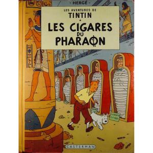HERGÉ - Les Aventures de Tintin. Les Cigares du pharaon. Tournai, Casterman, 1955, dos B21bis.