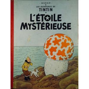 HERGÉ - Les Aventures de Tintin. L'Étoile mystérieuse. Tournai, Casterman, 1956, dos B19.