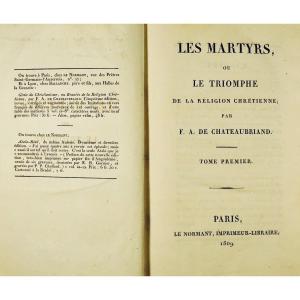 CHATEAUBRIAND - Les martyrs ou le triomphe de la religion chrétienne. 1809, édition originale.