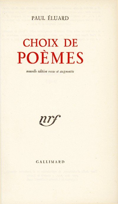 ÉLUARD (Paul) - Choix de Poèmes - Envoi à Louis et Denyse Parrot - 1946-photo-3