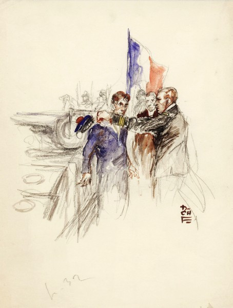 LARROUY / FOUQUERAY - Le Révolté - 12 aquarelles originales signées - 1928