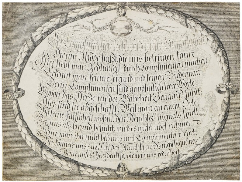 HOFMANN (Charles) - Calligraphie en gothique - Etterzhausen - 1801