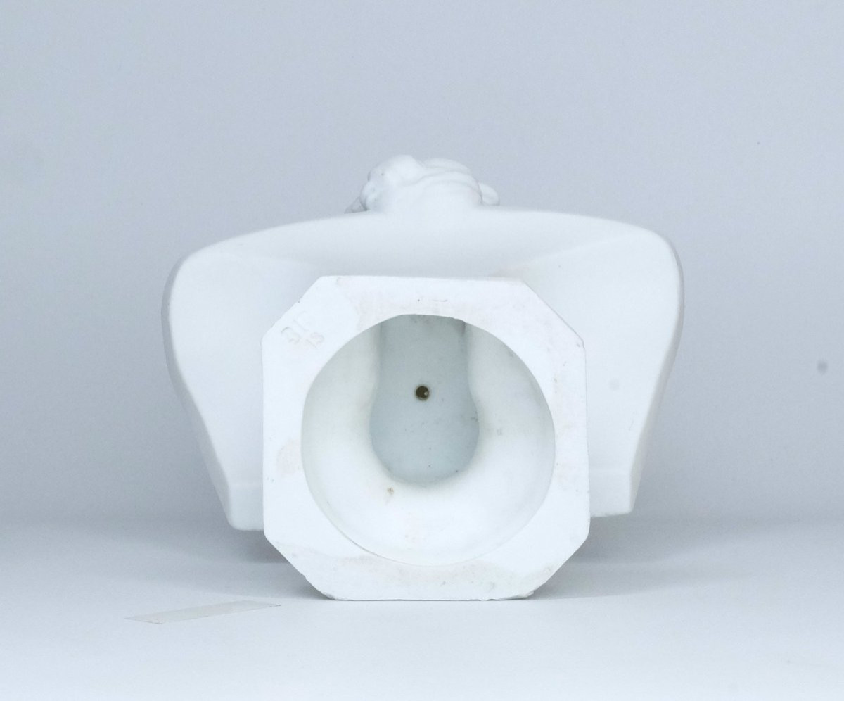 Biscuit Porcelain Bust Of Mozart 31 Cm-photo-4