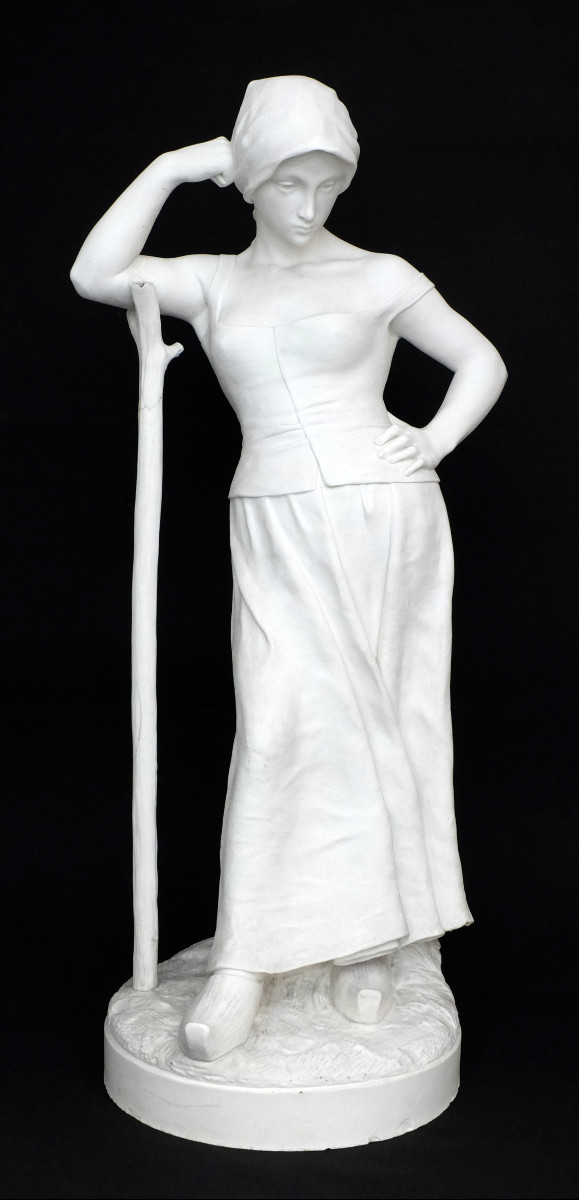 Manufacture De Sèvres, After Alfred Boucher, La Faneuse (the Haymaker), Biscuit, 65 Cm, 1913