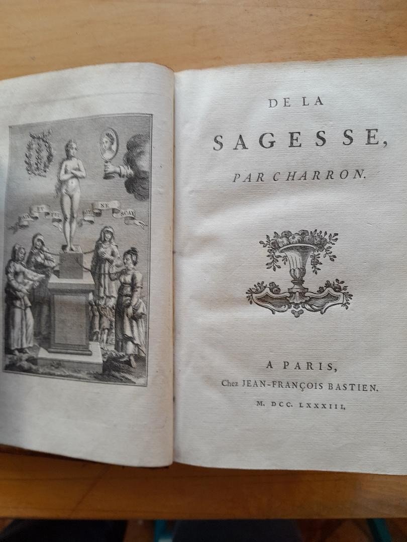 Livre Ancien Charron De La Sagesse-photo-4