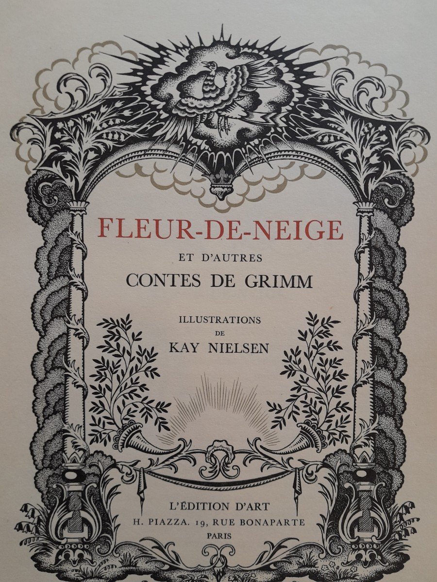 Livre Ancien Grimm Fleur-de-neige et autres contes -photo-2