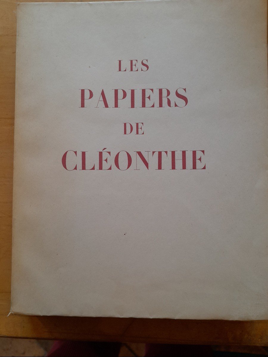 Livre Ancien Vaudoyer J.l. Les Papiers De Cleonthe