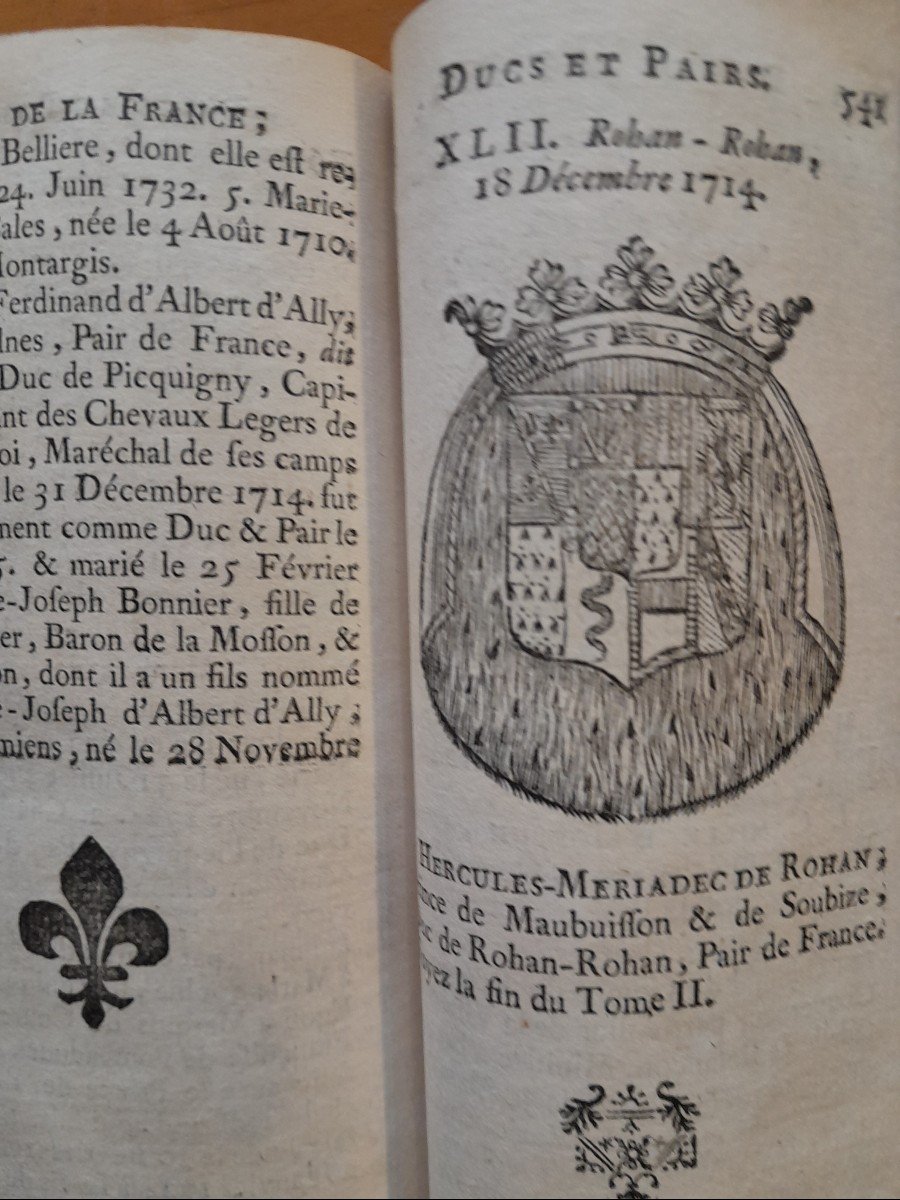 Livre Ancien : L’État De La France Par Frère Simplicien – Édition 1727, Histoire France