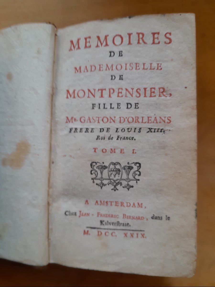 Livres Anciens  Memoires De Mademoiselle De Montpensier -photo-3