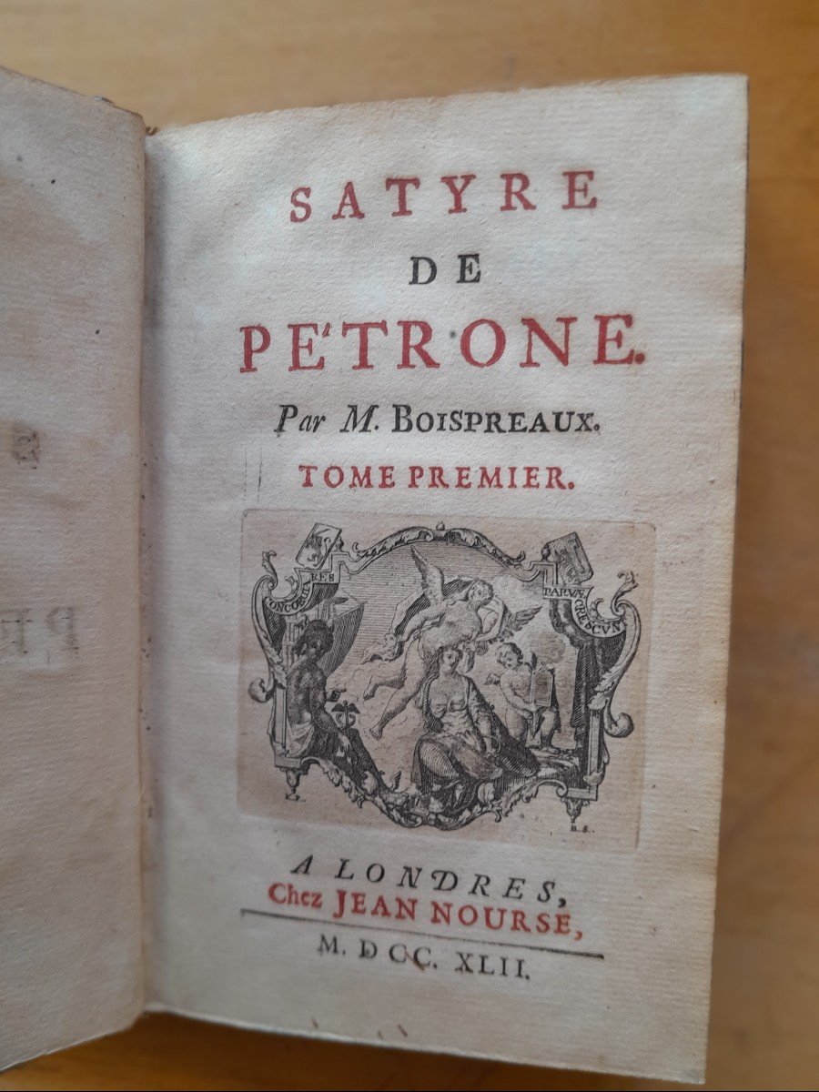 Livre Ancien M. Boispreaux satyre De Petrone -photo-3