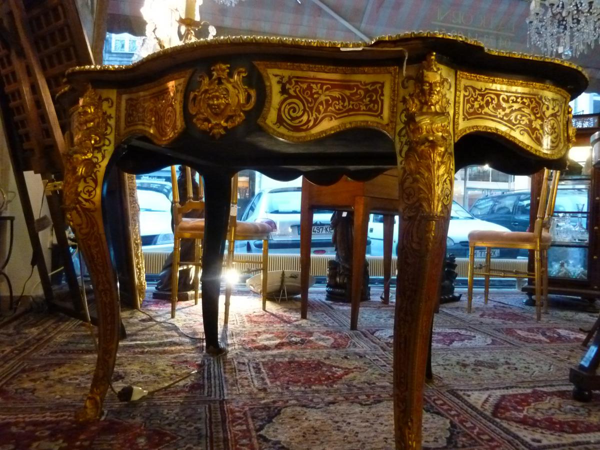 Table de milieu Marqueterie Boule