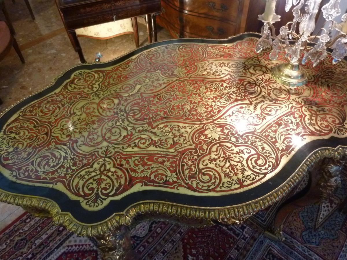 Table de milieu Marqueterie Boule-photo-3