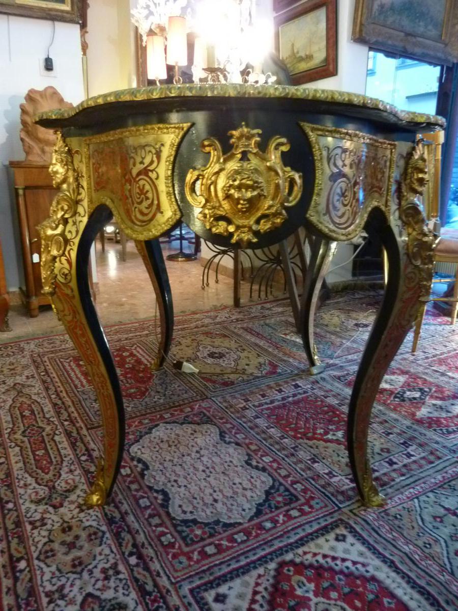 Table de milieu Marqueterie Boule-photo-3