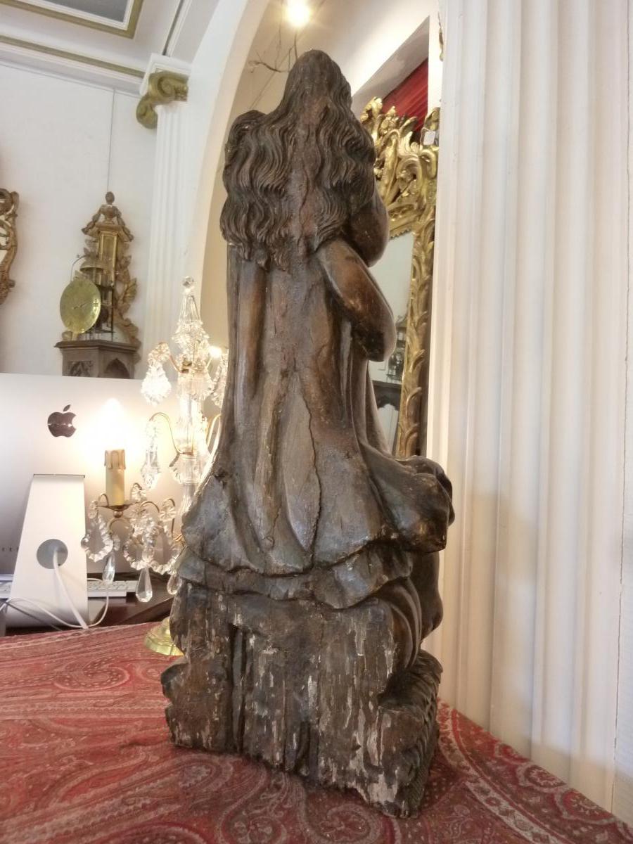 Virgin Statue Carved Eighteenth Century-photo-2