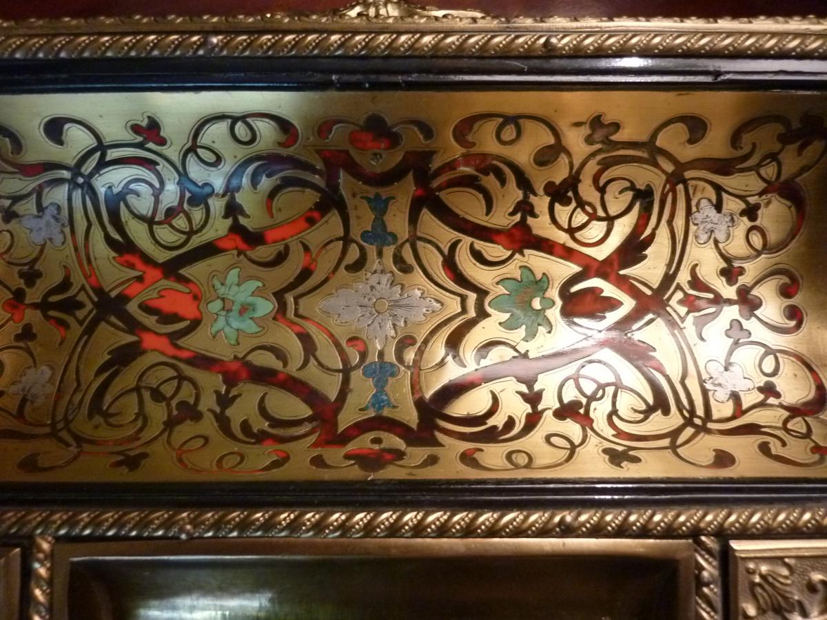 Encrier Epoque Napoléon III En Marqueterie Boulle -photo-1