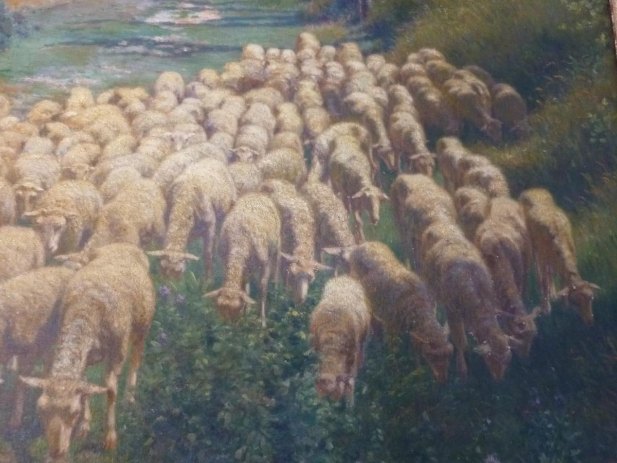 Victor Binet (1849-1924) "shepherd And His Flock"-photo-1