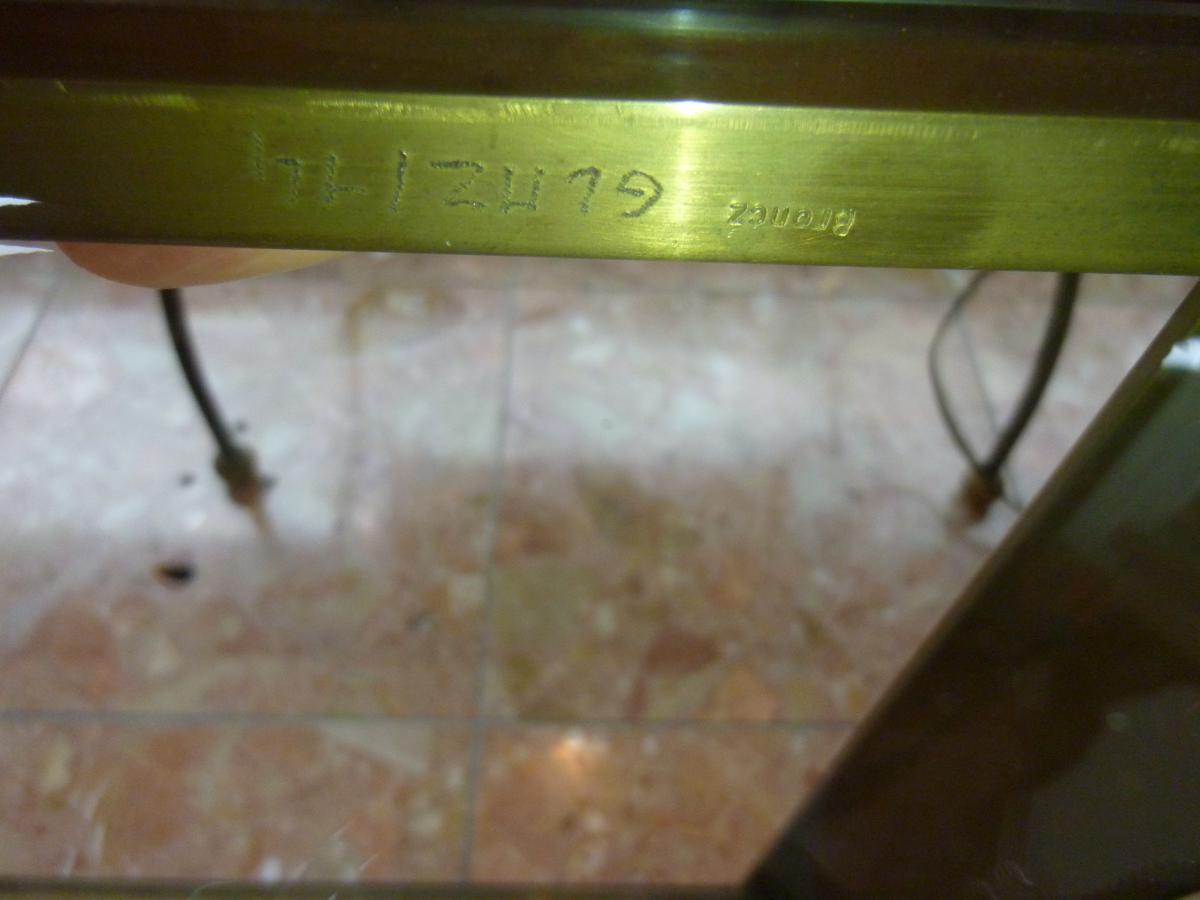 TABLE BASSE EN BRONZE JACQUES QUINET-photo-4