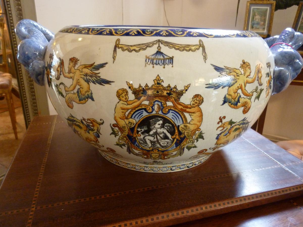 Pot In Anses In Gien Earthenware