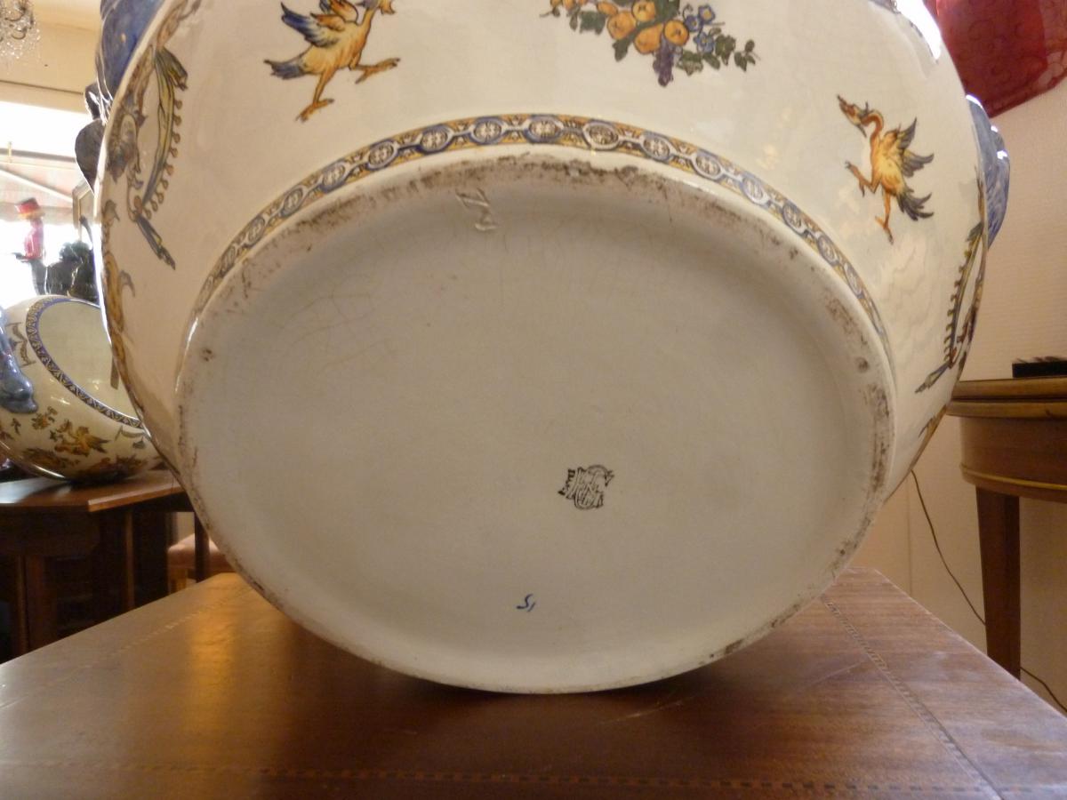 Pot In Anses In Gien Earthenware-photo-2