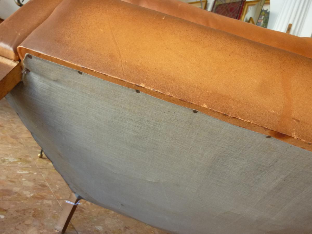 Paire De Fauteuils Club Cuir -photo-3