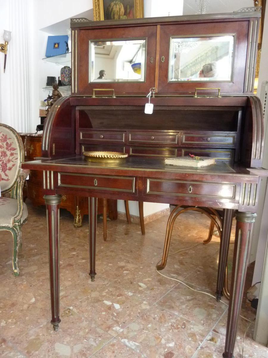 Louis XVI Style Cylinder Office Desk Happiness Of The Day-photo-2