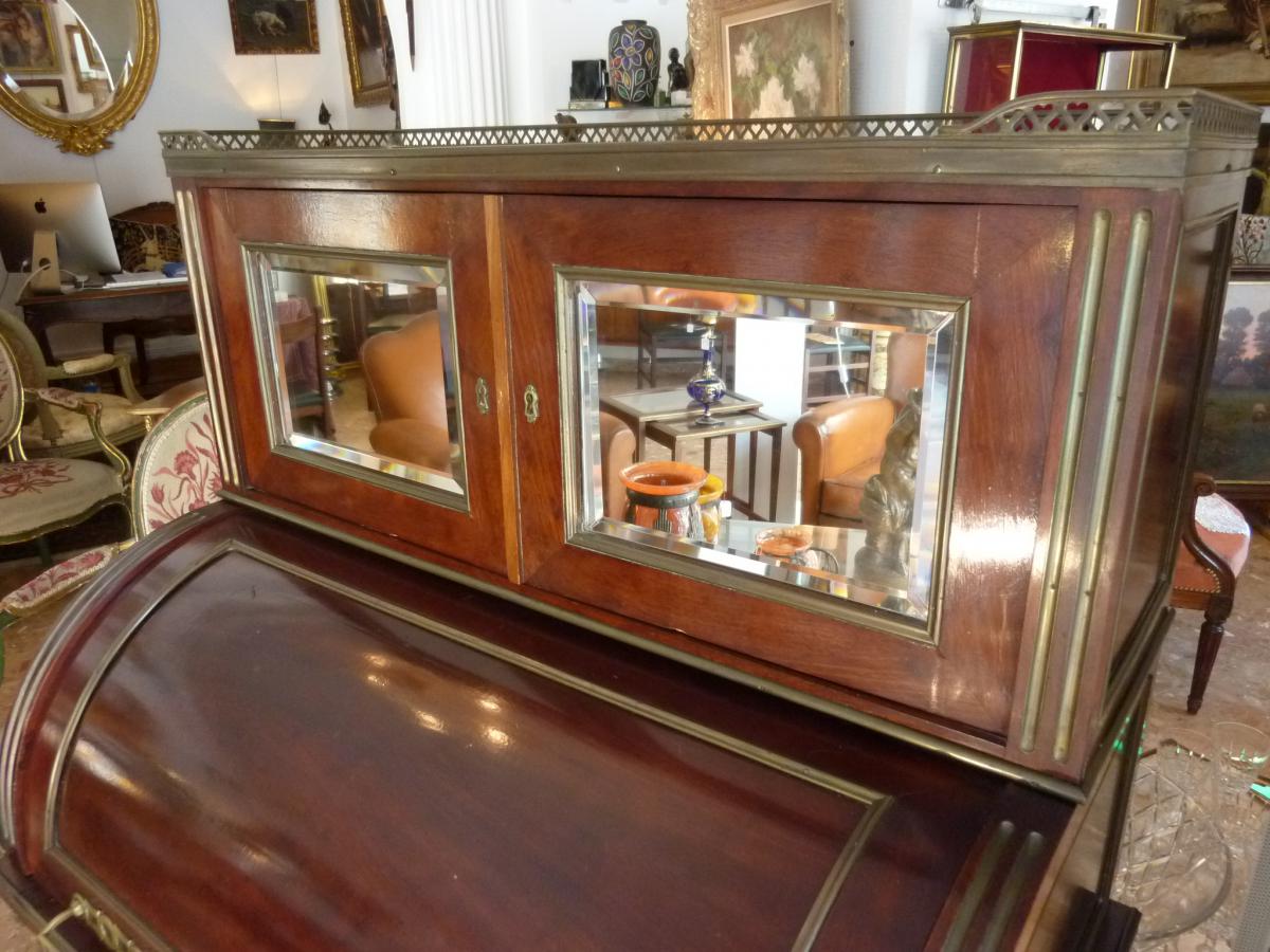 Louis XVI Style Cylinder Office Desk Happiness Of The Day-photo-4