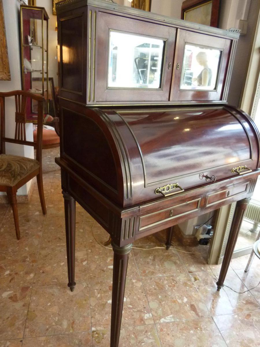 Louis XVI Style Cylinder Office Desk Happiness Of The Day-photo-6
