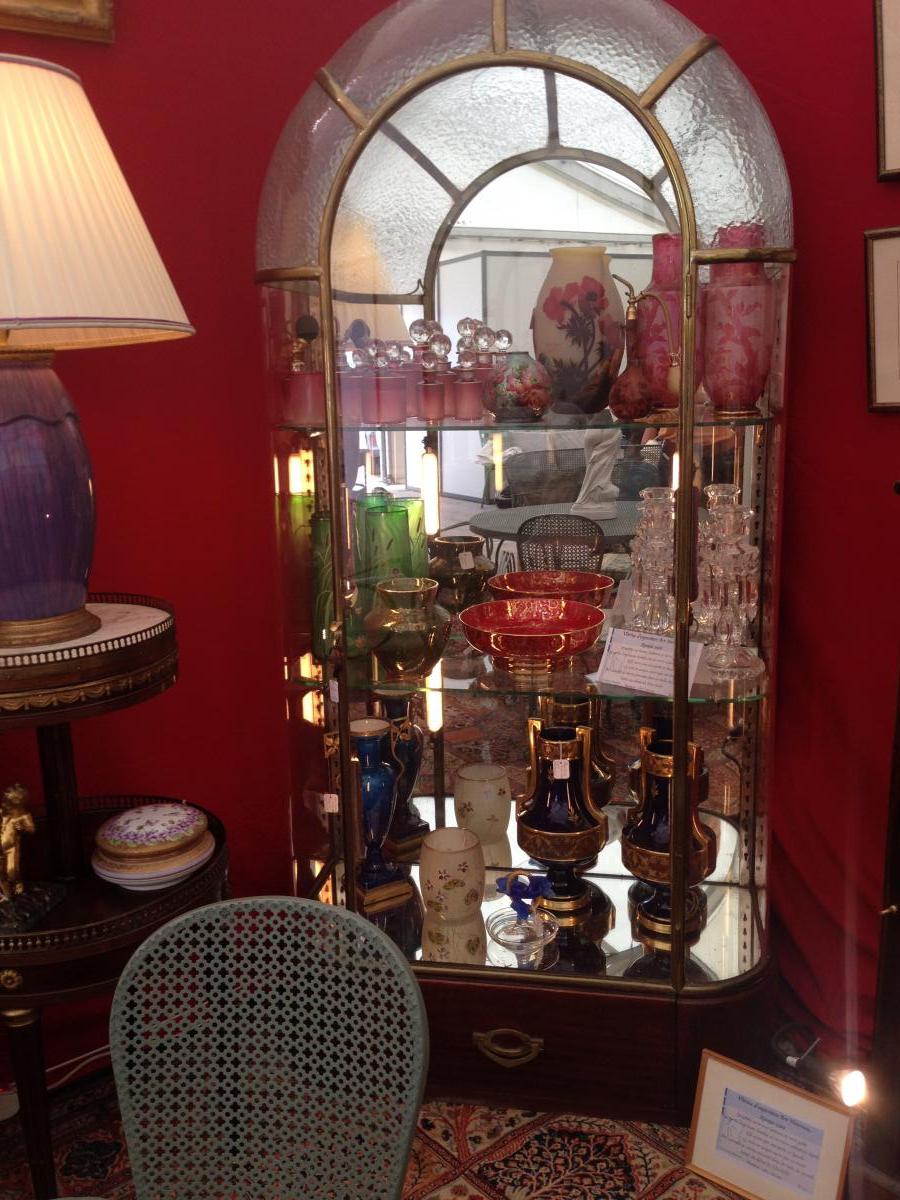 Vitrine d'Hôtel d'Exposition Art Nouveau Epoque 1900-photo-2