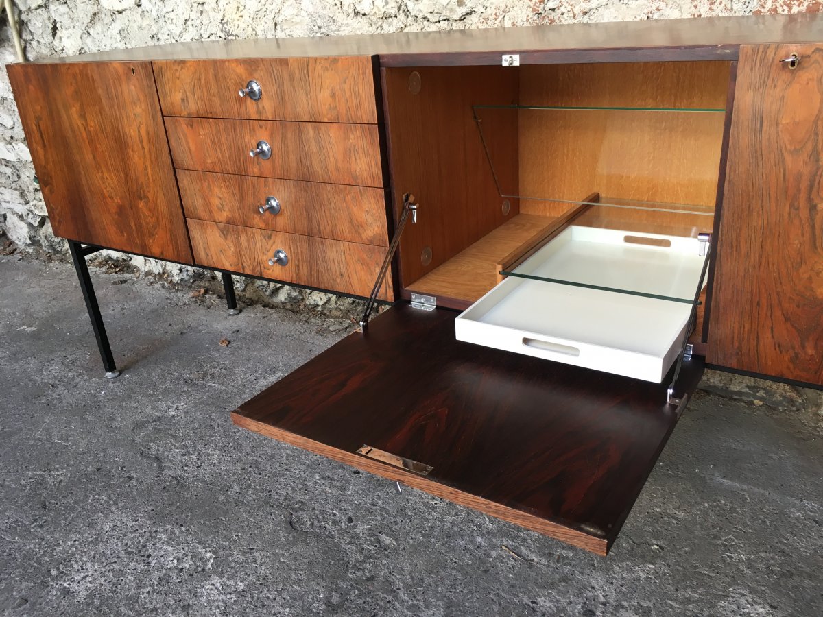 Enfilade buffet  Alain Richard en placage de Palissandre-photo-4