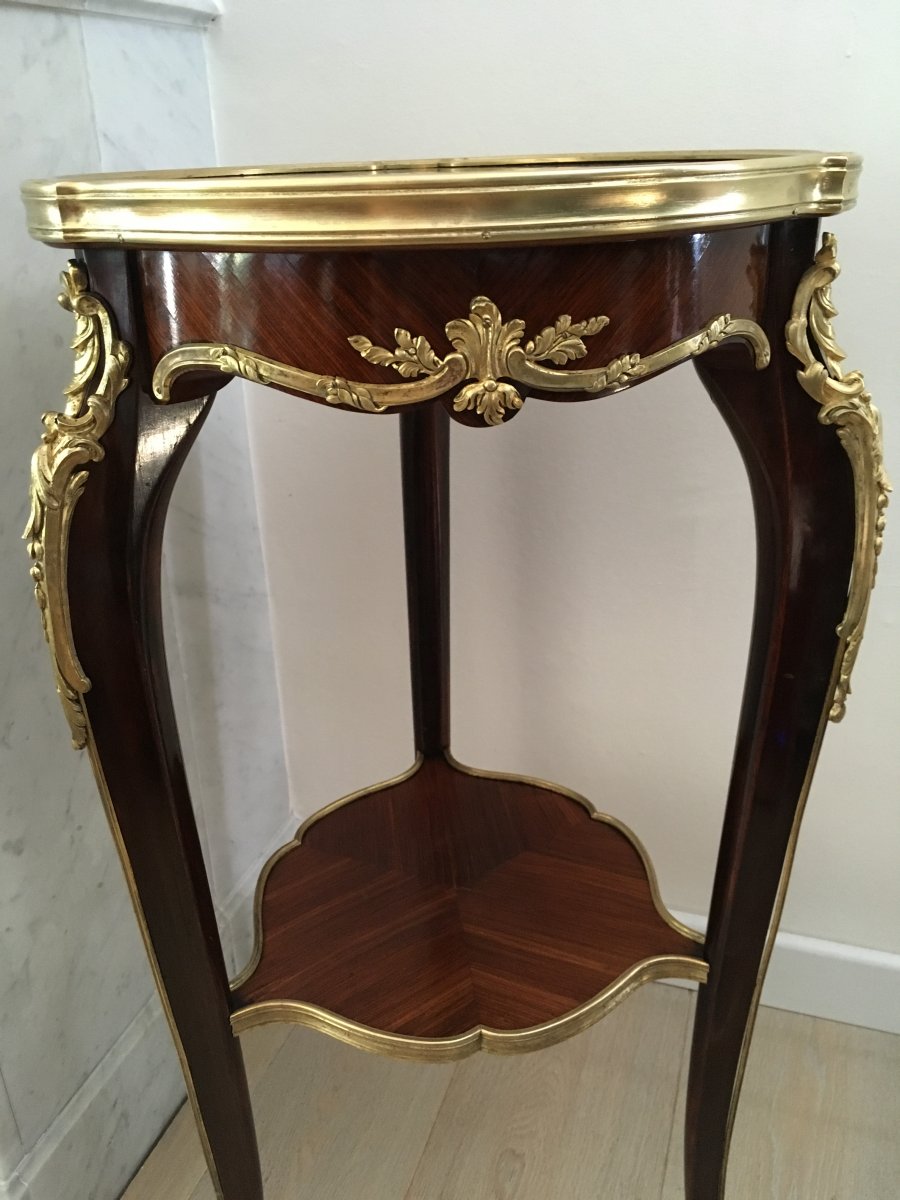 Sellette Style Louis XV Epoque Napoleon III en Acajou-photo-2