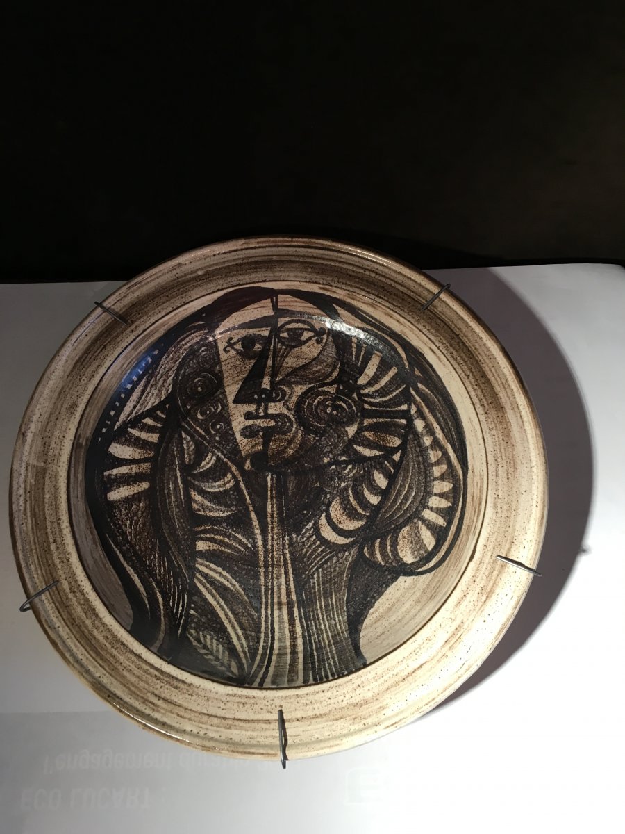 Plat en Céramique par Jacques Pouchain pour Atelier Dieulefit