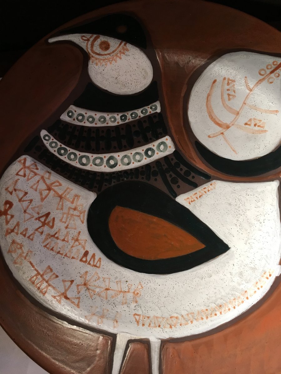 Coupe En Céramique émaillée Circulaire Par Jacques Pouchain Pour Atelier Dieulefit-photo-2