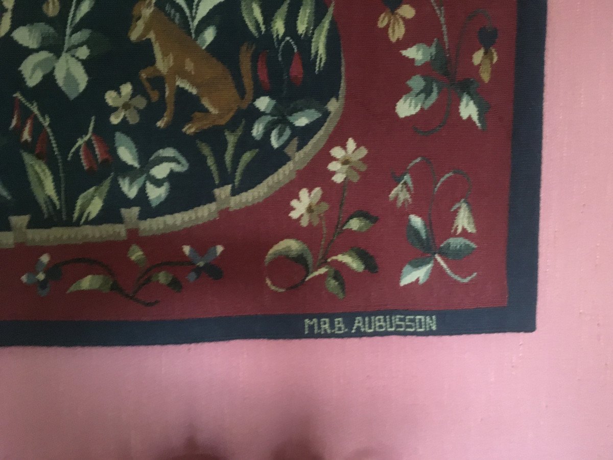 Tapisserie d'Aubusson Dame à La Licorne -photo-1