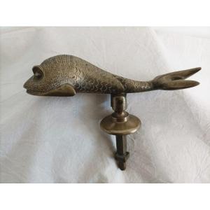 19th Century Bronze Dolphin Door Knocker 