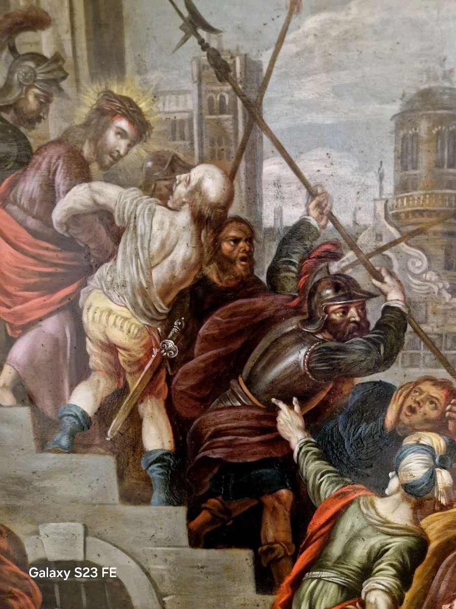 Christ Crowned With Thorns Taken Away, Pilate Washes His Hands Of Innocence.-photo-1