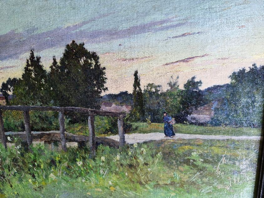Impressionist Landscape Edmond Coppenolle, Ghent 1846 -1914 France-photo-2
