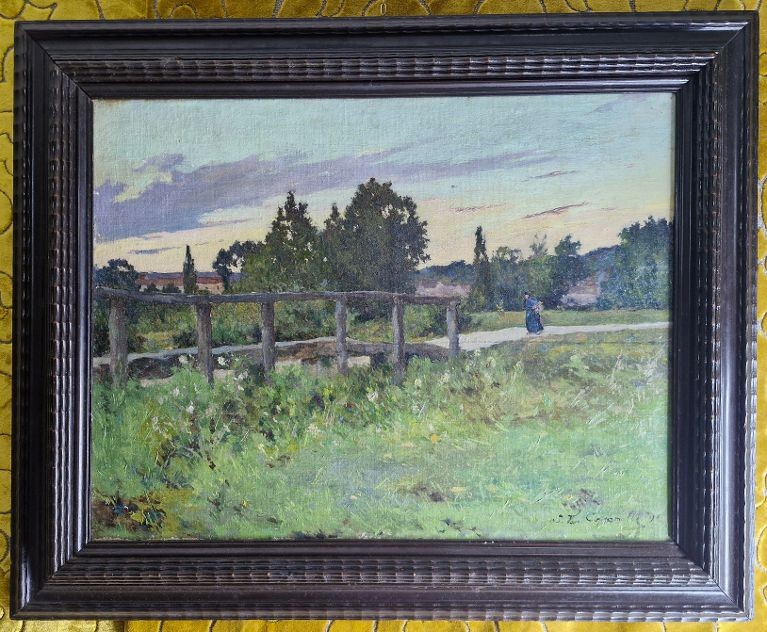 Impressionist Landscape Edmond Coppenolle, Ghent 1846 -1914 France