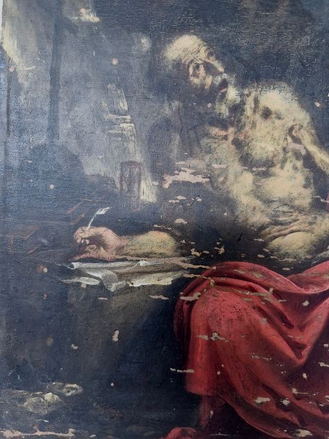 Peinture caravagesque sur bois-photo-2