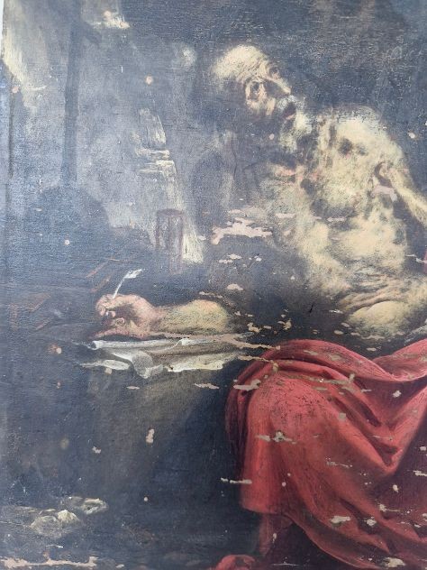Peinture caravagesque sur bois-photo-4