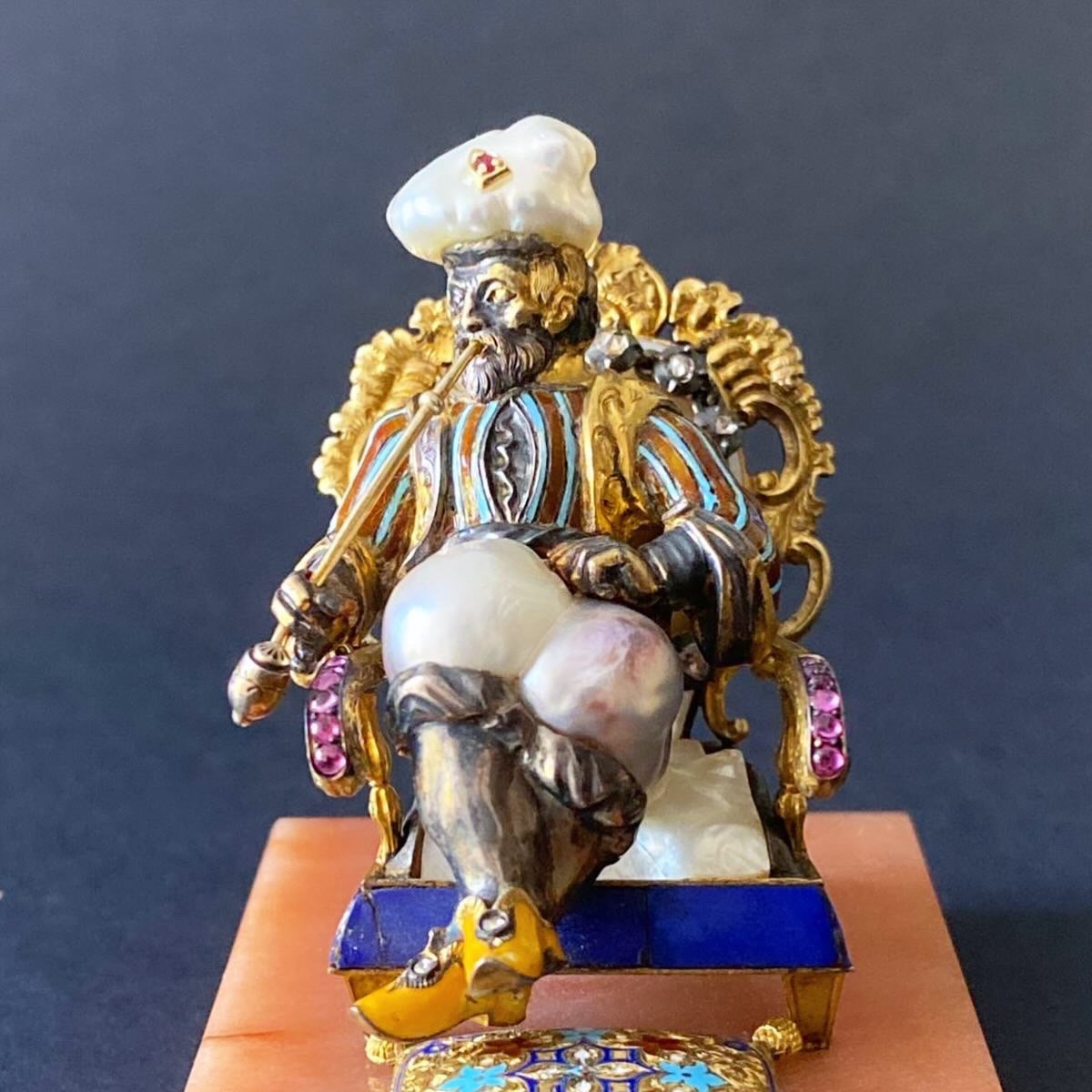 Antique Baroque Pearl Figurine (19th Century)-photo-2