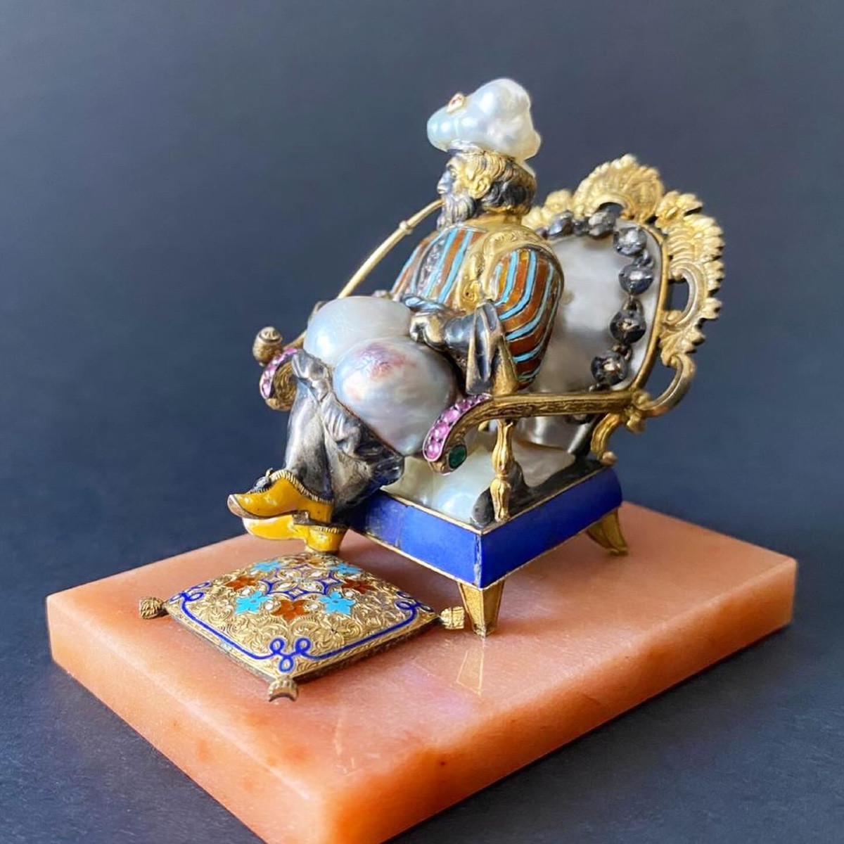 Antique Baroque Pearl Figurine (19th Century)-photo-3