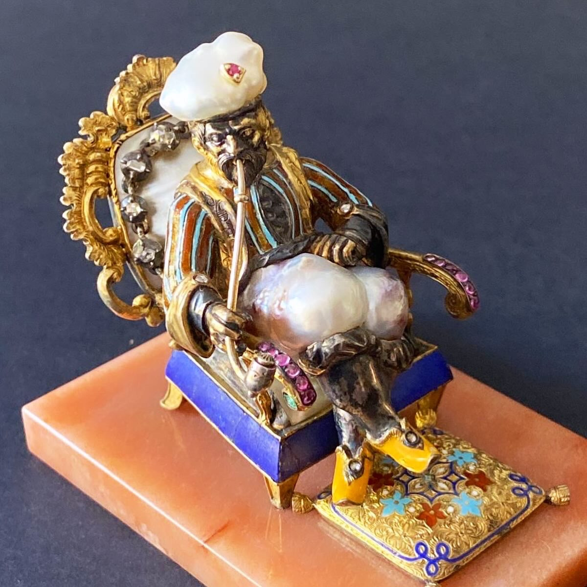 Antique Baroque Pearl Figurine (19th Century)-photo-3